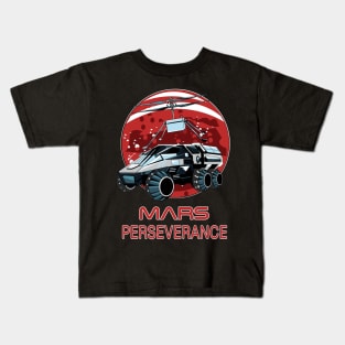 Mars Helicopter and perseverance rover. Kids T-Shirt